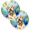 Edge Collections - Multicolor - Beach Scene Car Coasters for Cars Interior